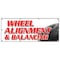 Signmission WHEEL ALIGNMENT & BALANCING BANNER SIGN acsi brakes tire batteries auto B-96 Wheel Alignment & Balanc - alternate 1